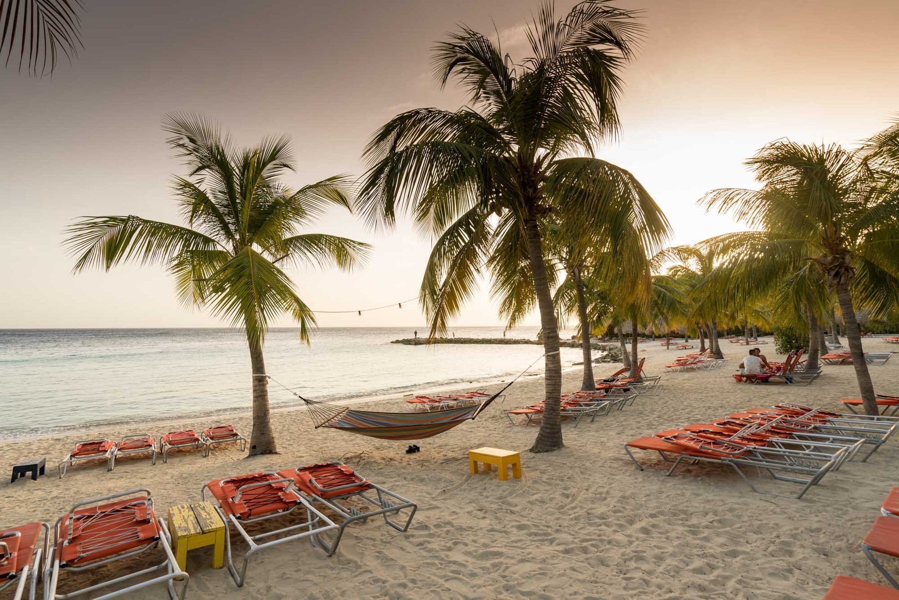 Sunset beach view Blue Bay Curaçao